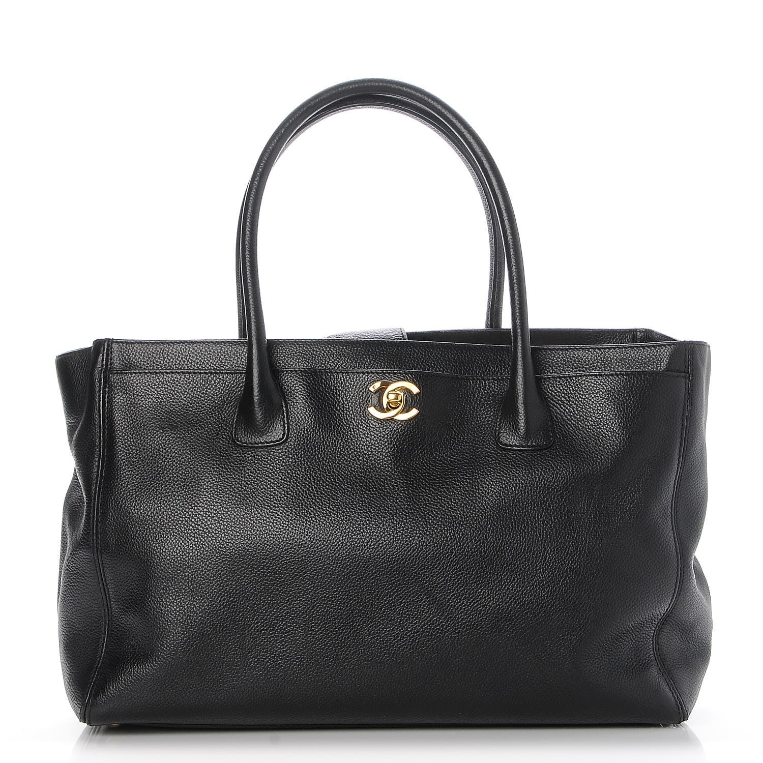Chanel Calfskin Cerf Executive Shopper Tote Black 1 of 11