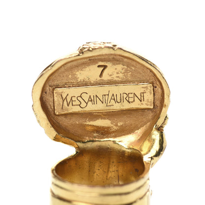 Saint Laurent Glass Cabochon Arty Ovale Ring 7 Plum 3 of 3