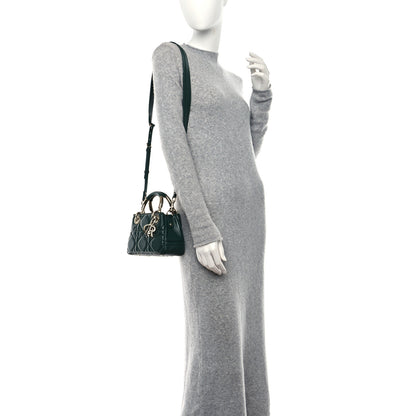 Christian Dior Calfskin Cannage Mini The Lady 95.22 Dark Green 2 of 9