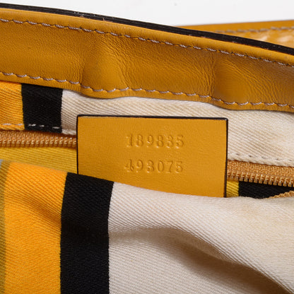 Gucci Patent Large D Gold Shoulder Bag Yellow 7 of 7