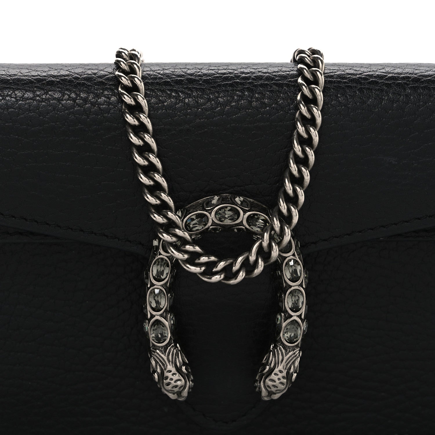 Gucci Calfskin Super Mini Dionysus Shoulder Bag Black 1855820