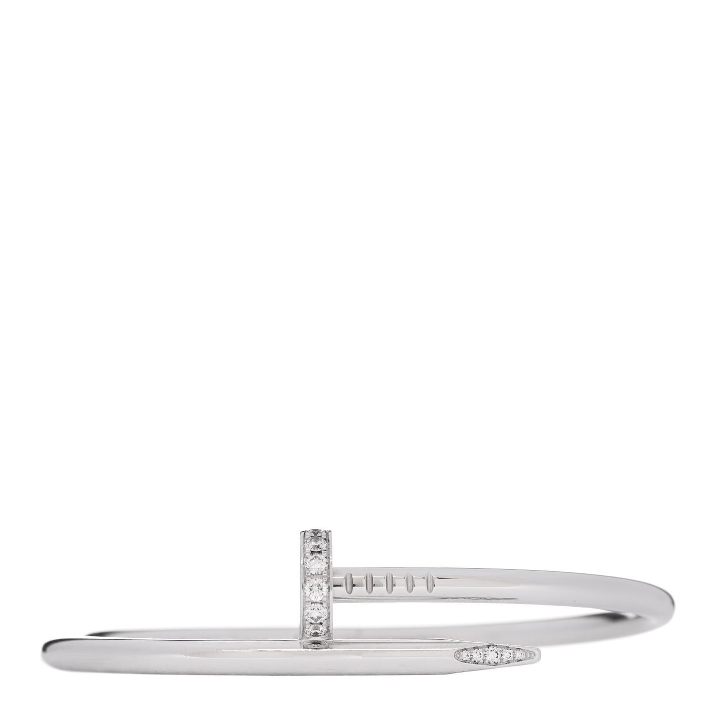 18K White Gold Diamond Juste Un Clou Bracelet 17