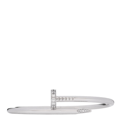 Cartier 18K White Gold Diamond Juste Un Clou Bracelet 17 1 of 4