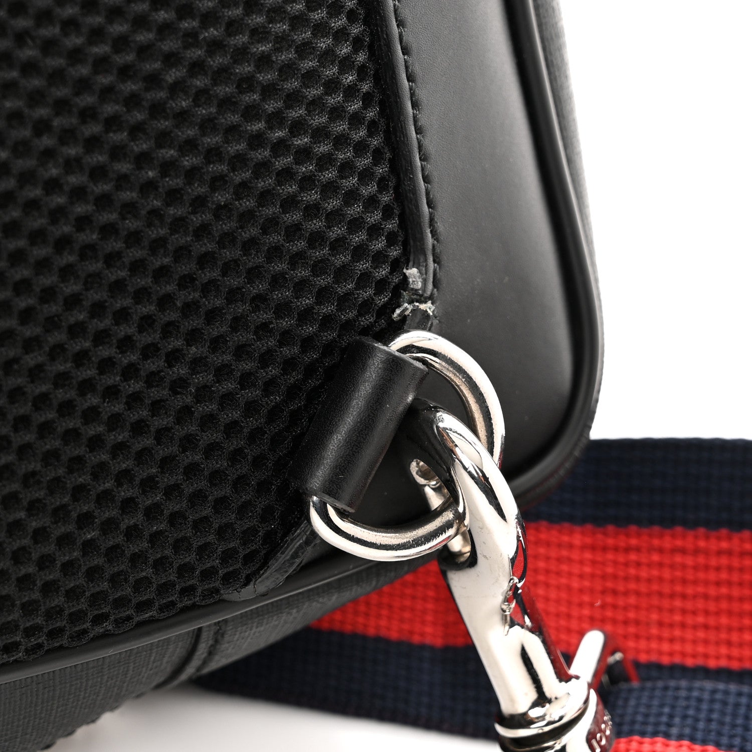 Gucci GG Supreme Monogram Web Belt Bag Black Grey 11 of 13