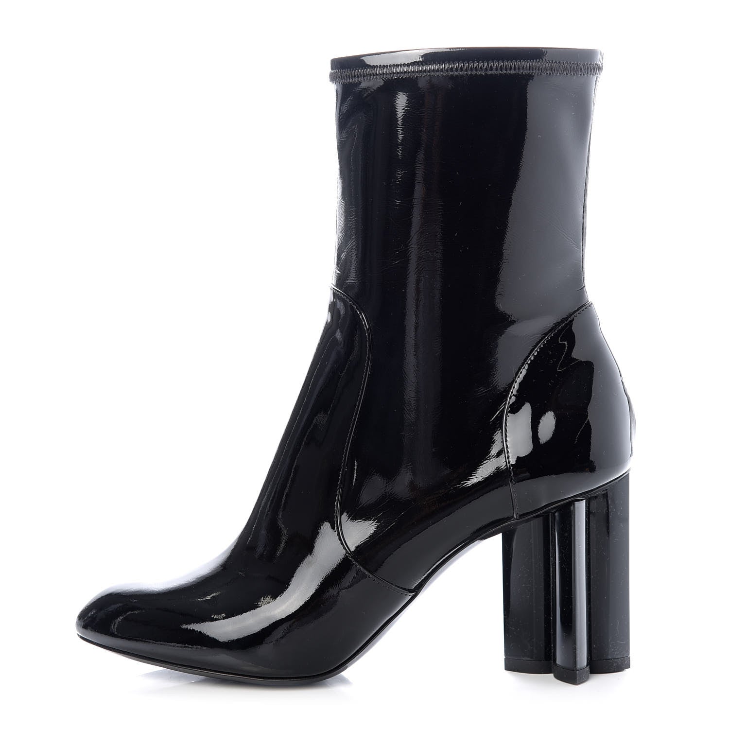 Louis Vuitton Patent Silhouette Ankle Boots 37 Black 1 of 10