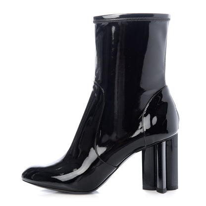 Louis Vuitton Patent Silhouette Ankle Boots 37 Black 1 of 10