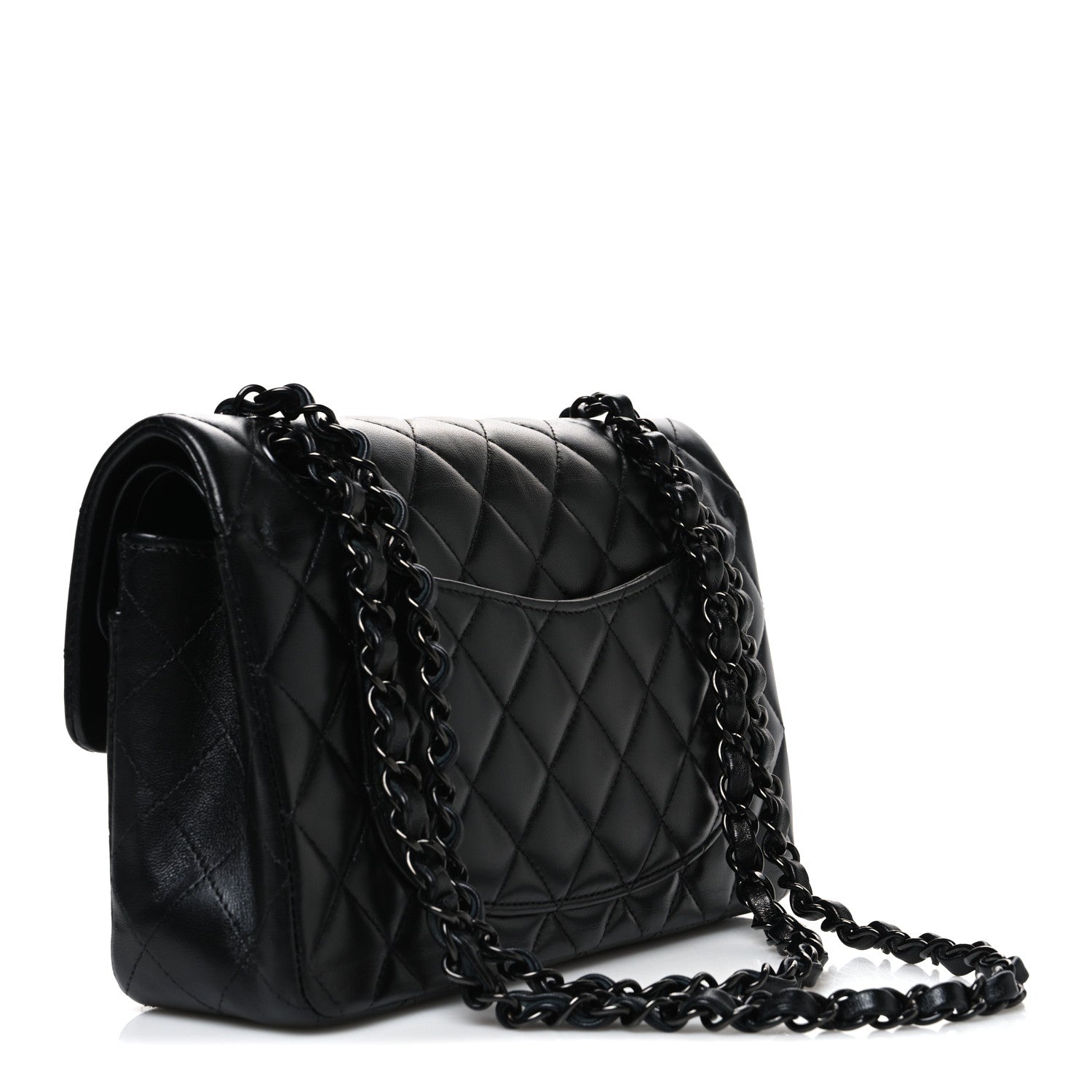 Chanel Lambskin Quilted Small Double Flap So Black 2 of 9