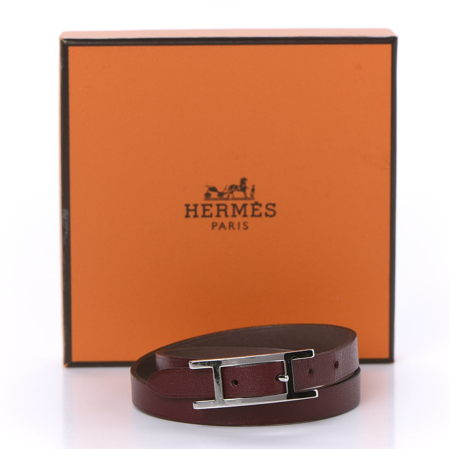 Chamonix Tadelakt Behapi Double Tour Reversible Bracelet S Rouge H Chocolate