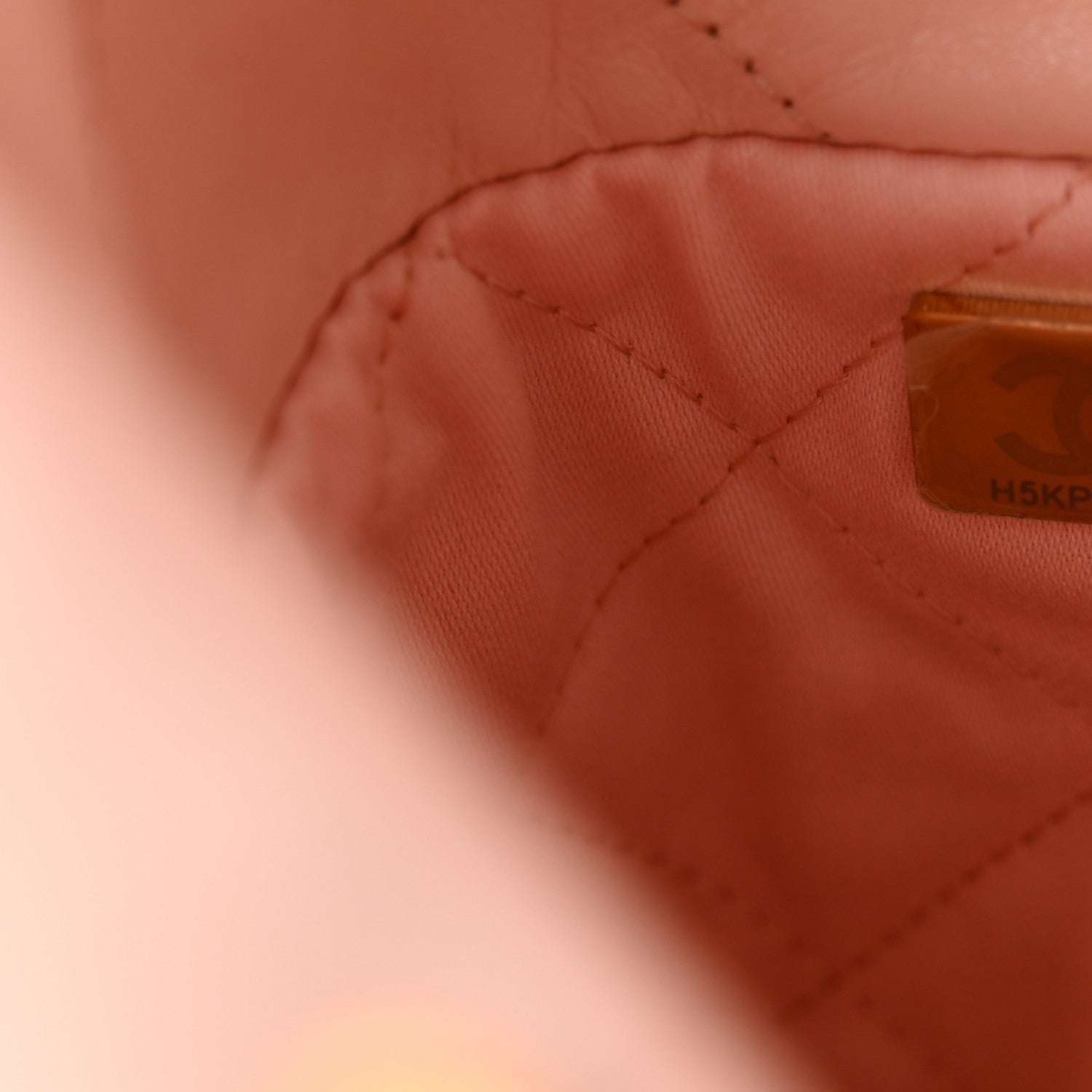 Chanel Shiny Calfskin Quilted Small Chanel 22 Light Pink 8 of 17