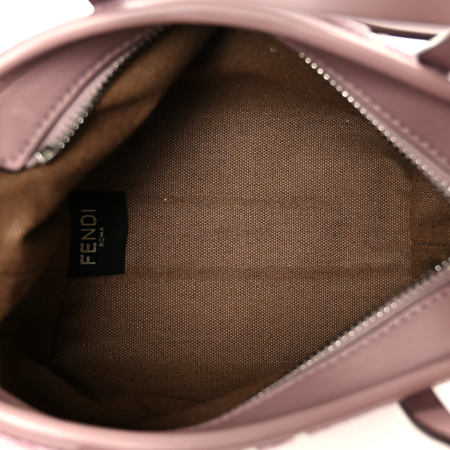 Fendi Velvet Jacquard FF Mini Roll Tote Dusty Mauve 5 of 12