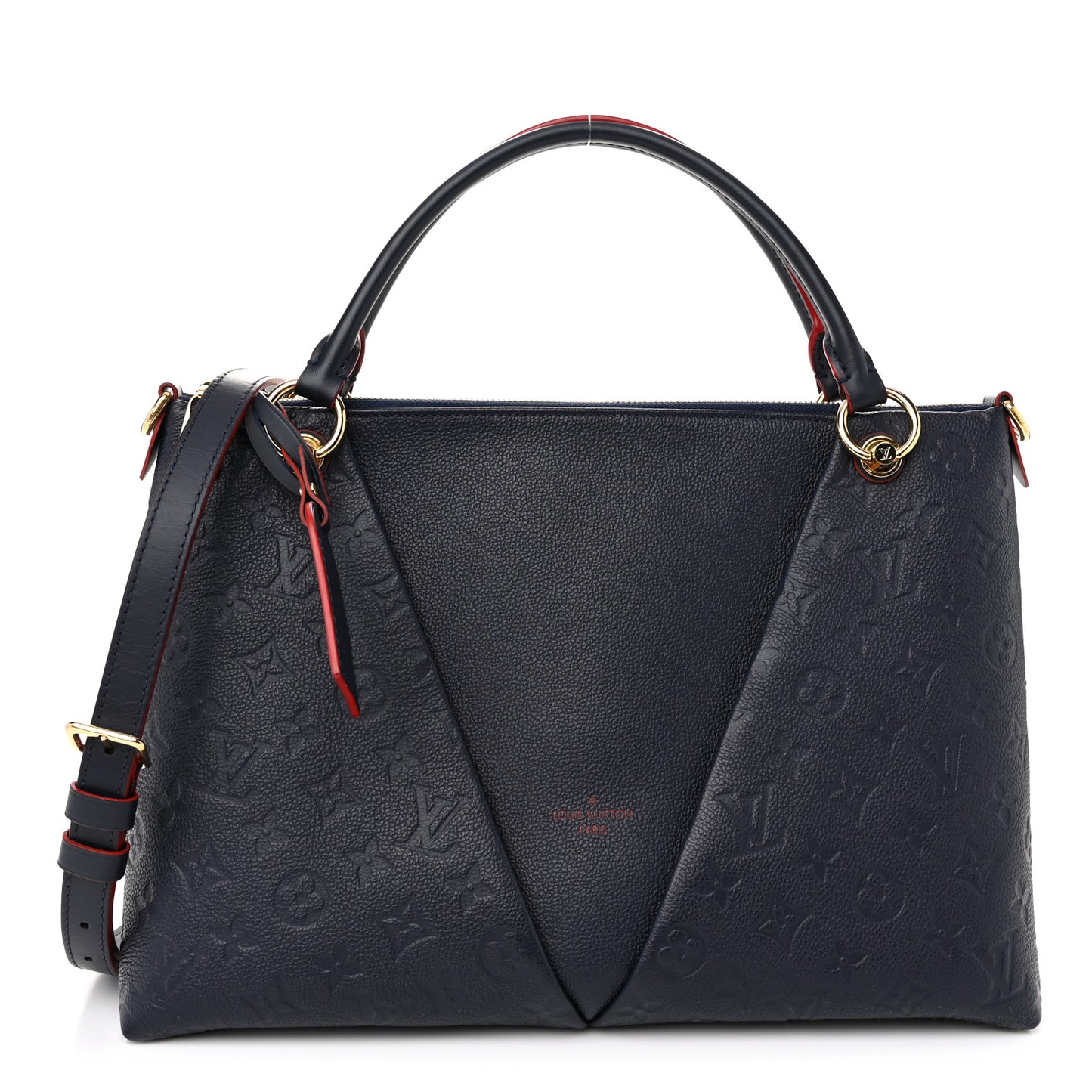 Empreinte V Tote MM Marine Rouge