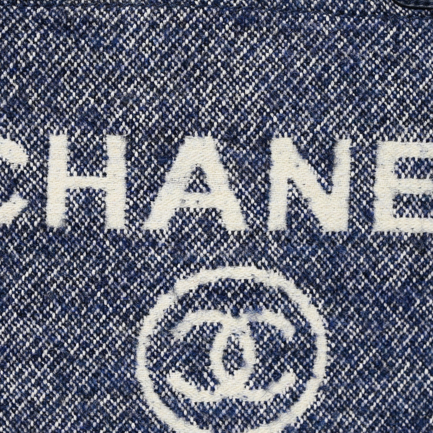 Chanel Mixed Fibers Calfskin Small Deauville Tote Blue 7 of 9