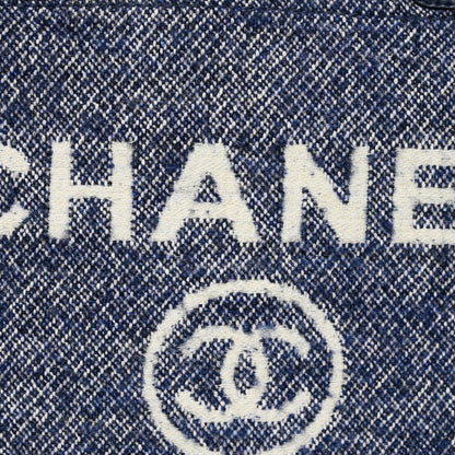 Chanel Mixed Fibers Calfskin Small Deauville Tote Blue 7 of 9