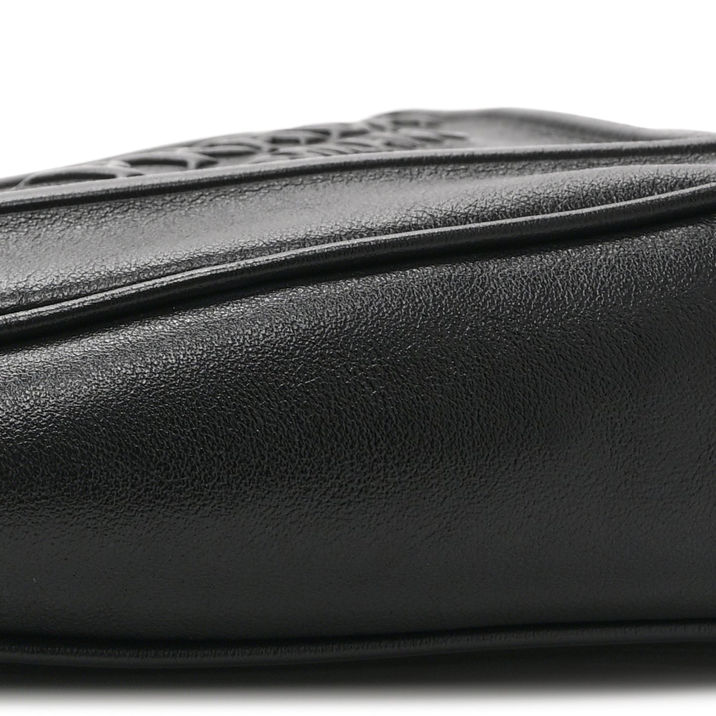 Grace Lux Triangle Logo Embossed Triangle Wristlet Pouch Black