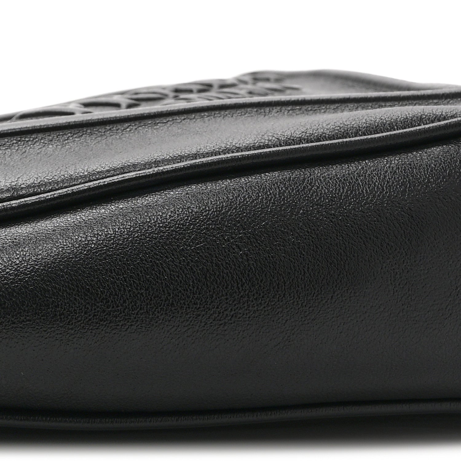 Prada Grace Lux Triangle Logo Embossed Triangle Wristlet Pouch Black 9 of 10