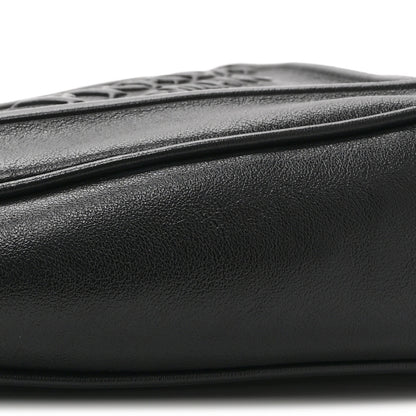 Prada Grace Lux Triangle Logo Embossed Triangle Wristlet Pouch Black 9 of 10