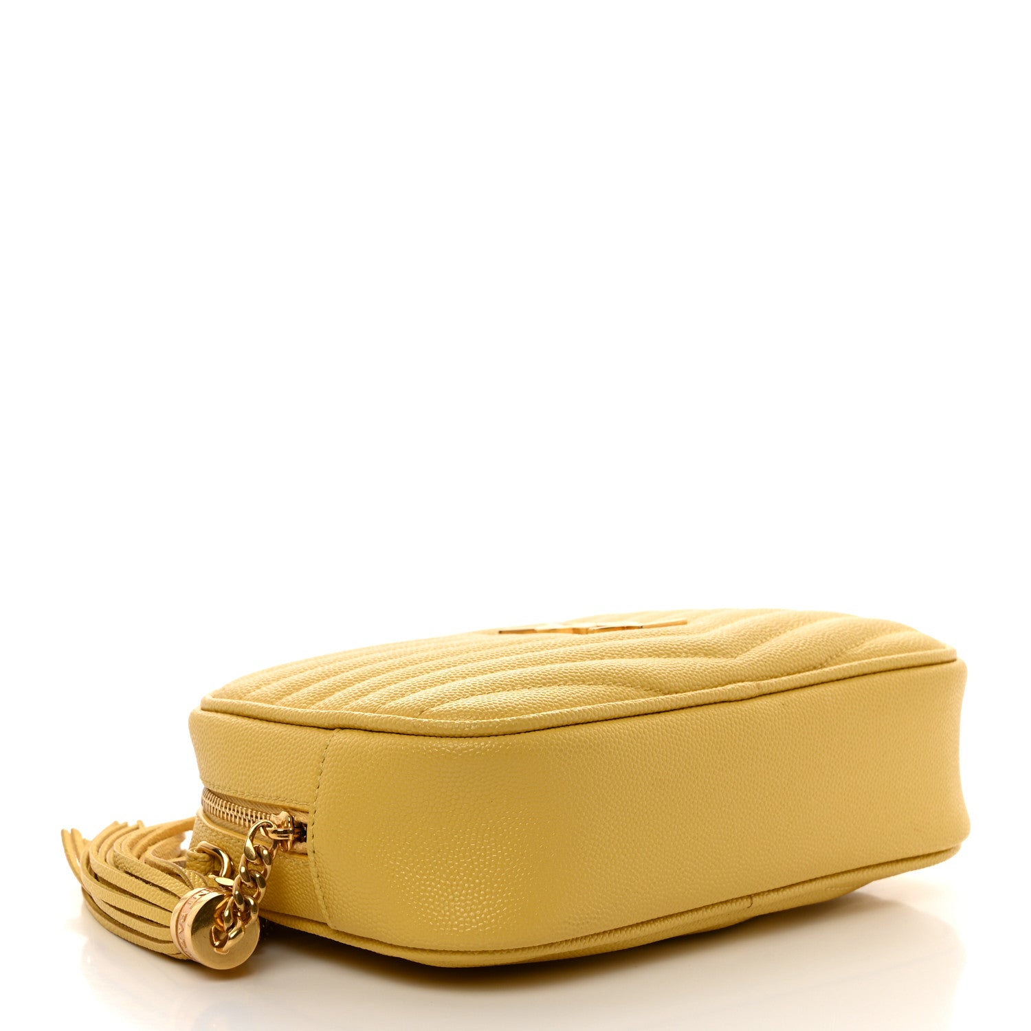 Saint Laurent Grain De Poudre Matelasse Monogram Mini Lou Camera Bag Light Chartreuse 4 of 11