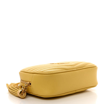 Saint Laurent Grain De Poudre Matelasse Monogram Mini Lou Camera Bag Light Chartreuse 4 of 11