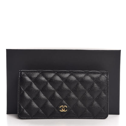 Chanel Caviar Quilted Yen Wallet Black 8 of 8