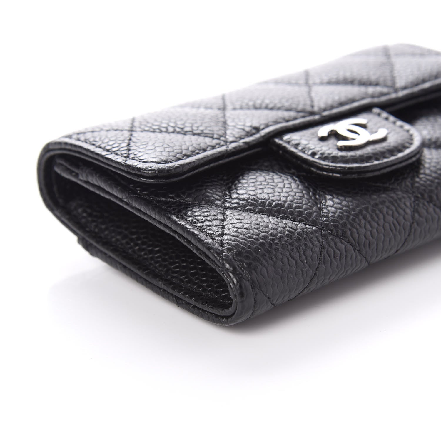 Chanel Caviar Quilted Flap Card Holder Wallet Black 6 of 11