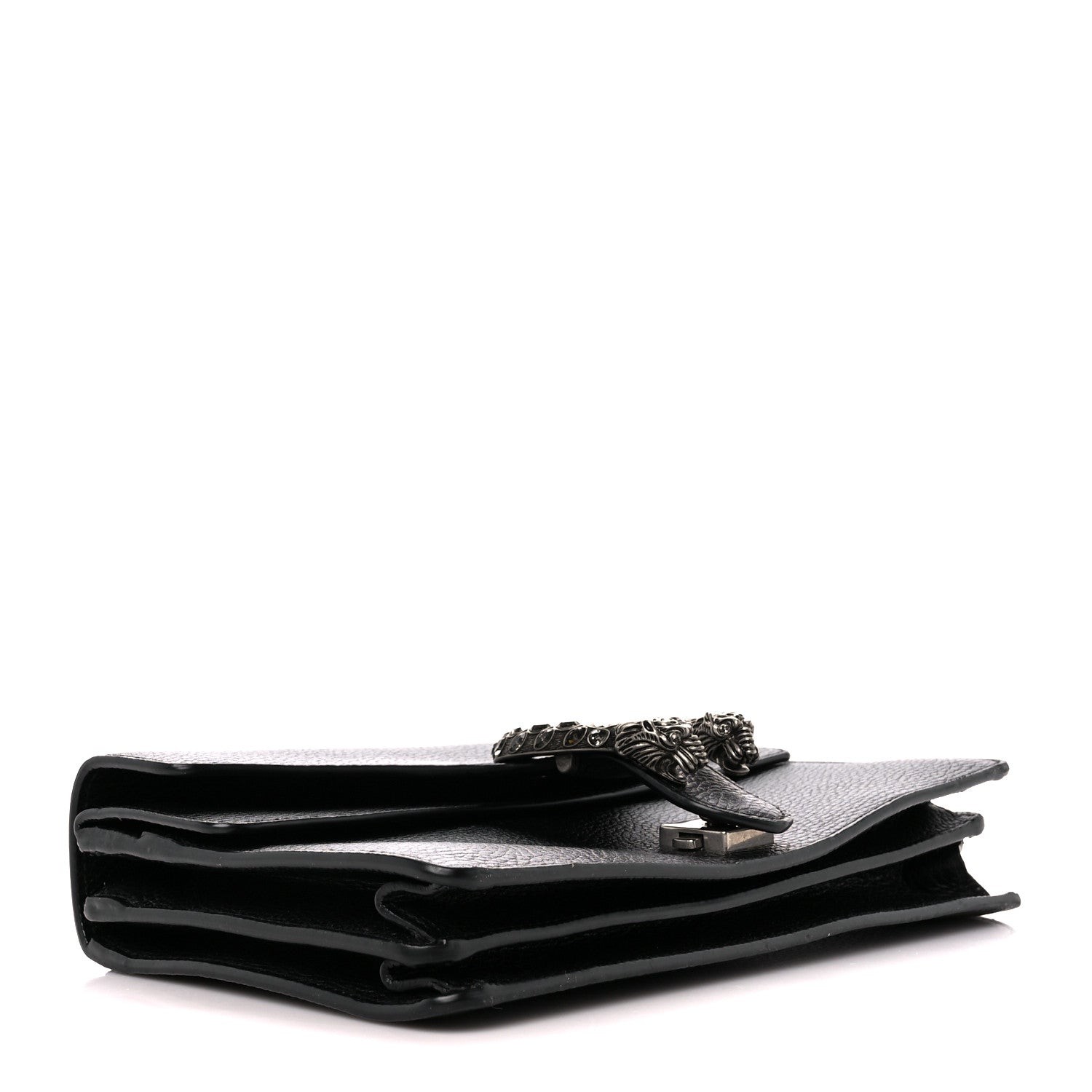 Gucci Pebbled Calfskin Small Dionysus Shoulder Bag Black 4 of 12