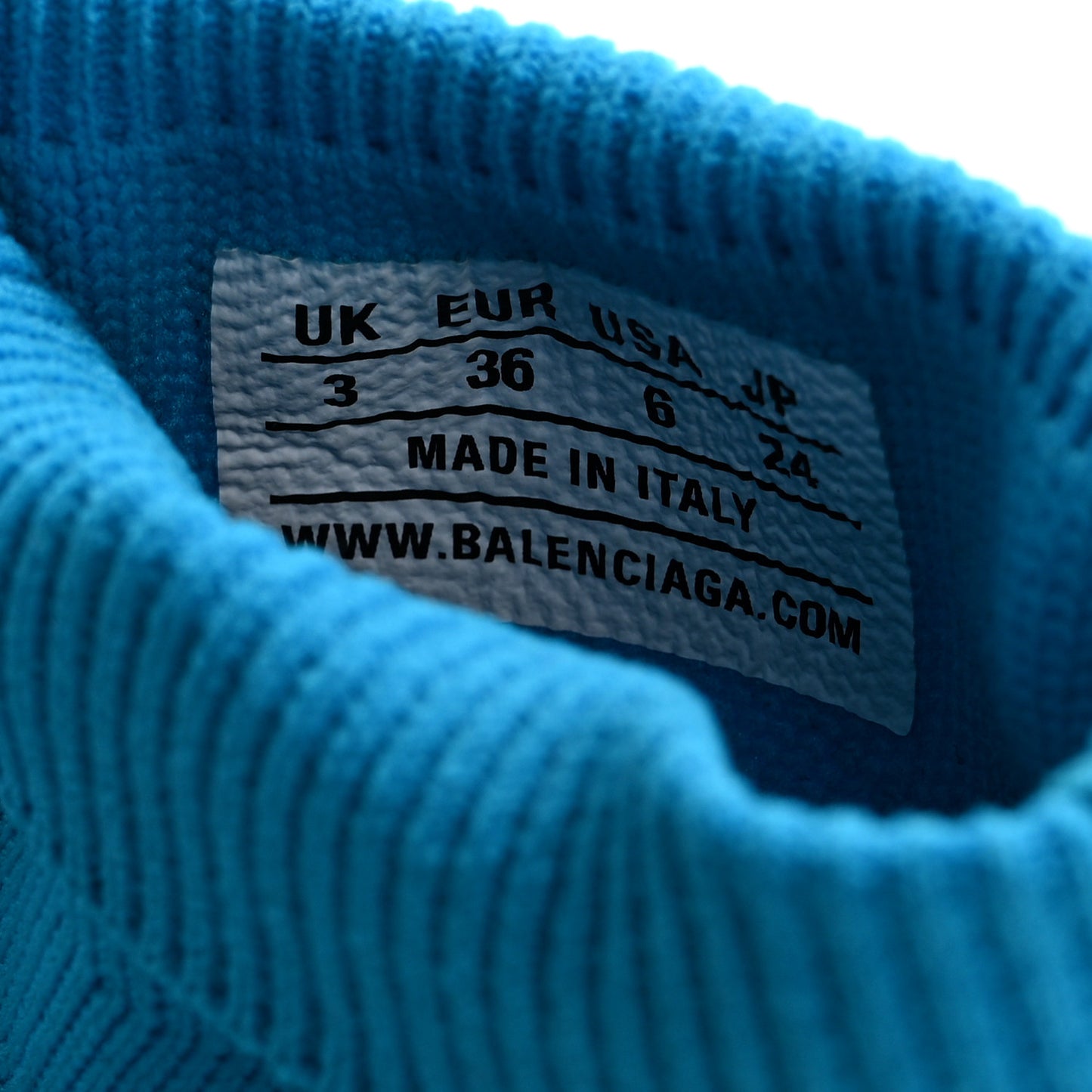 Neoprene Knit Womens Speed Sneakers 36 Turquoise Azur