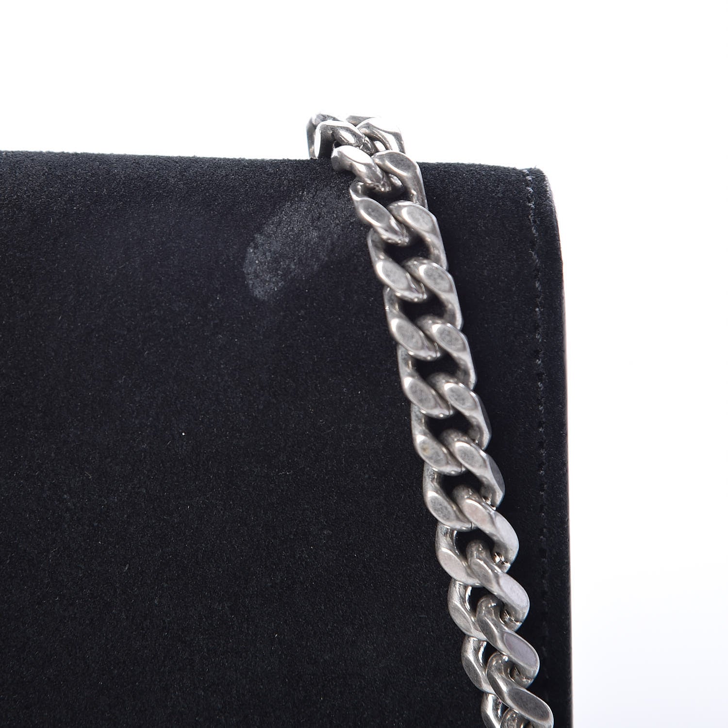 Saint Laurent Suede Fringe Chain Small Monogram Satchel Black 12 of 12