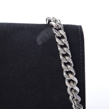 Saint Laurent Suede Fringe Chain Small Monogram Satchel Black 12 of 12