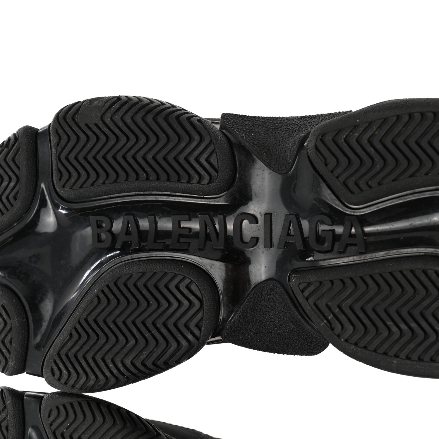Balenciaga Fabric Mesh Womens Triple S Sneakers 38 Black 6 of 8
