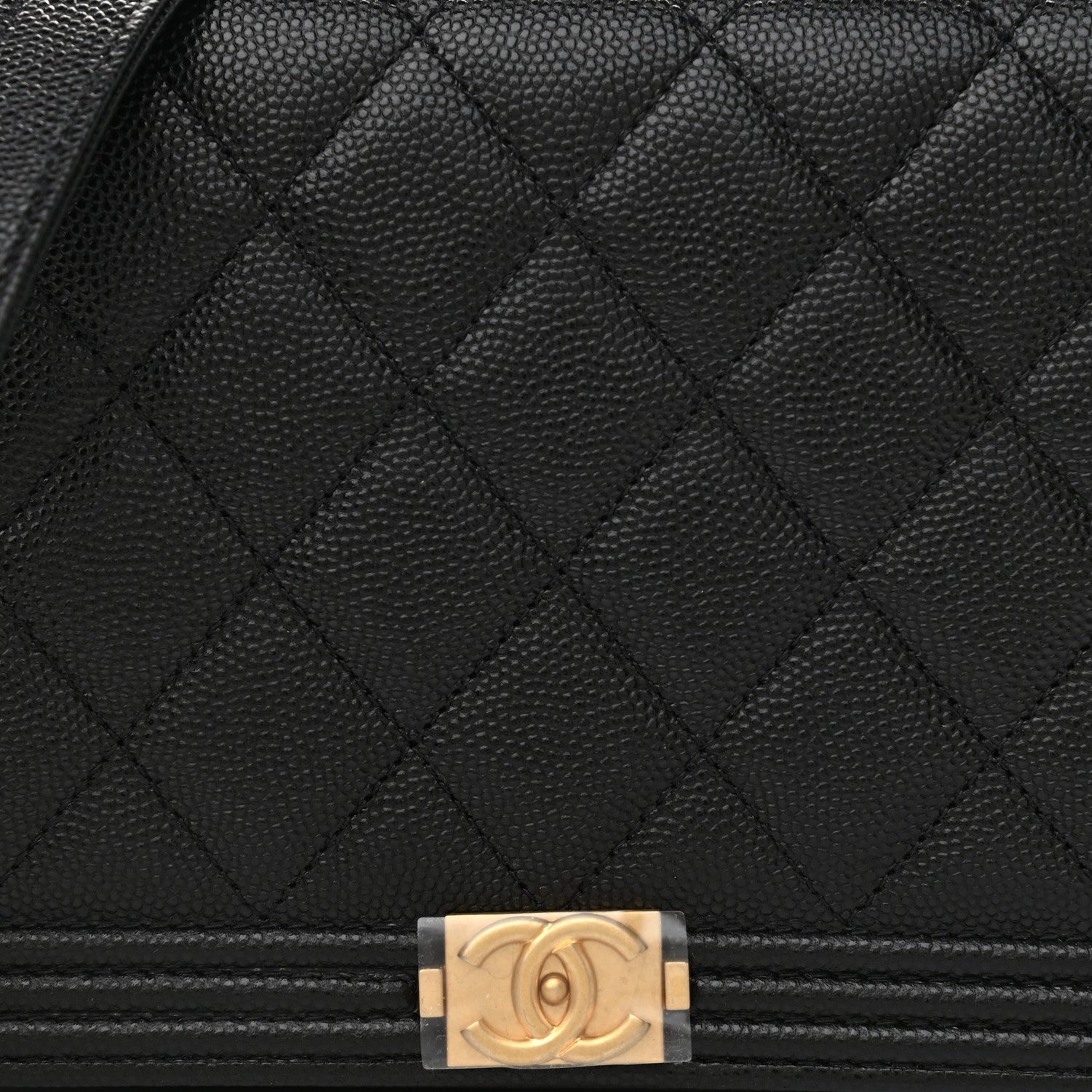 Chanel Caviar Quilted Boy Wallet On Chain WOC Black 9 of 12