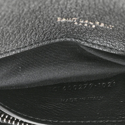 Saint Laurent Sheepskin Matelasse Chevron Monogram Medium College Bag Black 8 of 13