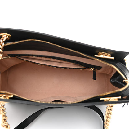 Gucci Guccissima Signature Medium Shoulder Tote Bag Black 5 of 11