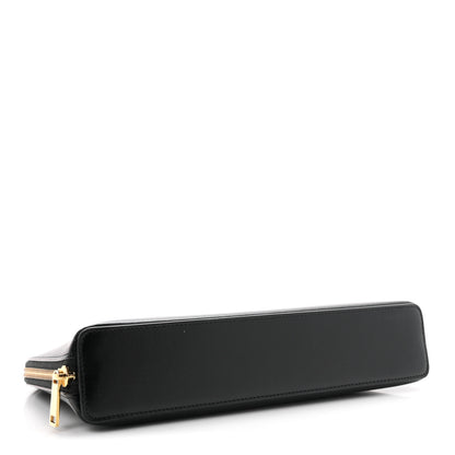 Celine Shiny Calfskin Triomphe Clutch Pouch Black 4 of 7