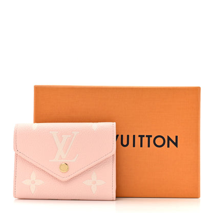Louis Vuitton Empreinte Monogram Giant Victorine Wallet Rose Trianon Creme 8 of 8