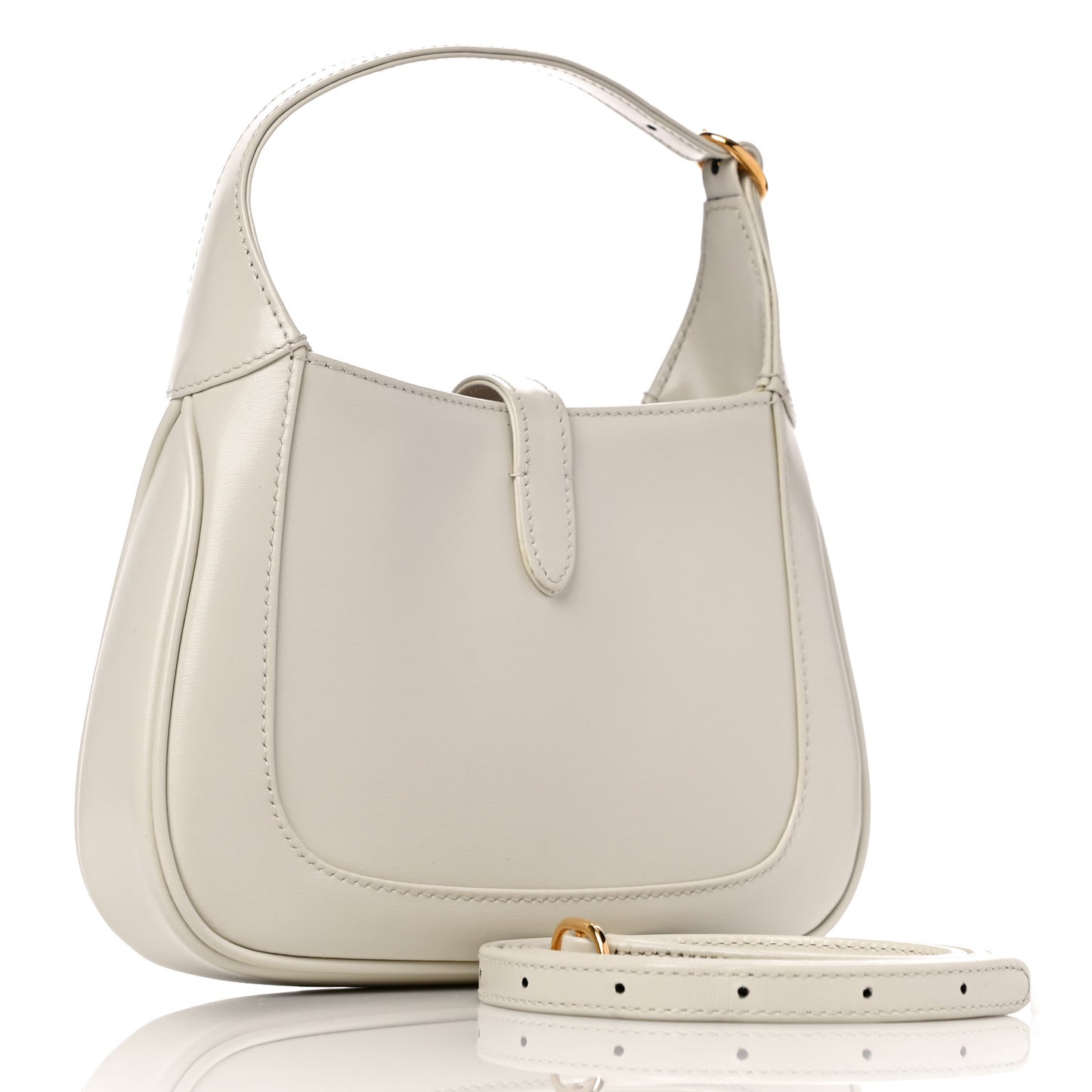 Boarded Dyana Lux Calfskin Mini Jackie 1961 Hobo Mystic White
