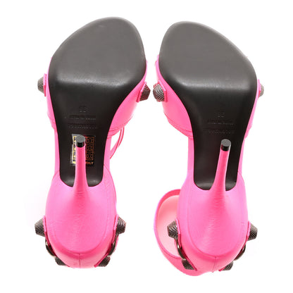 Balenciaga Agneau Arena Cagole 110mm Sandals 36 Fluo Pink 6 of 9