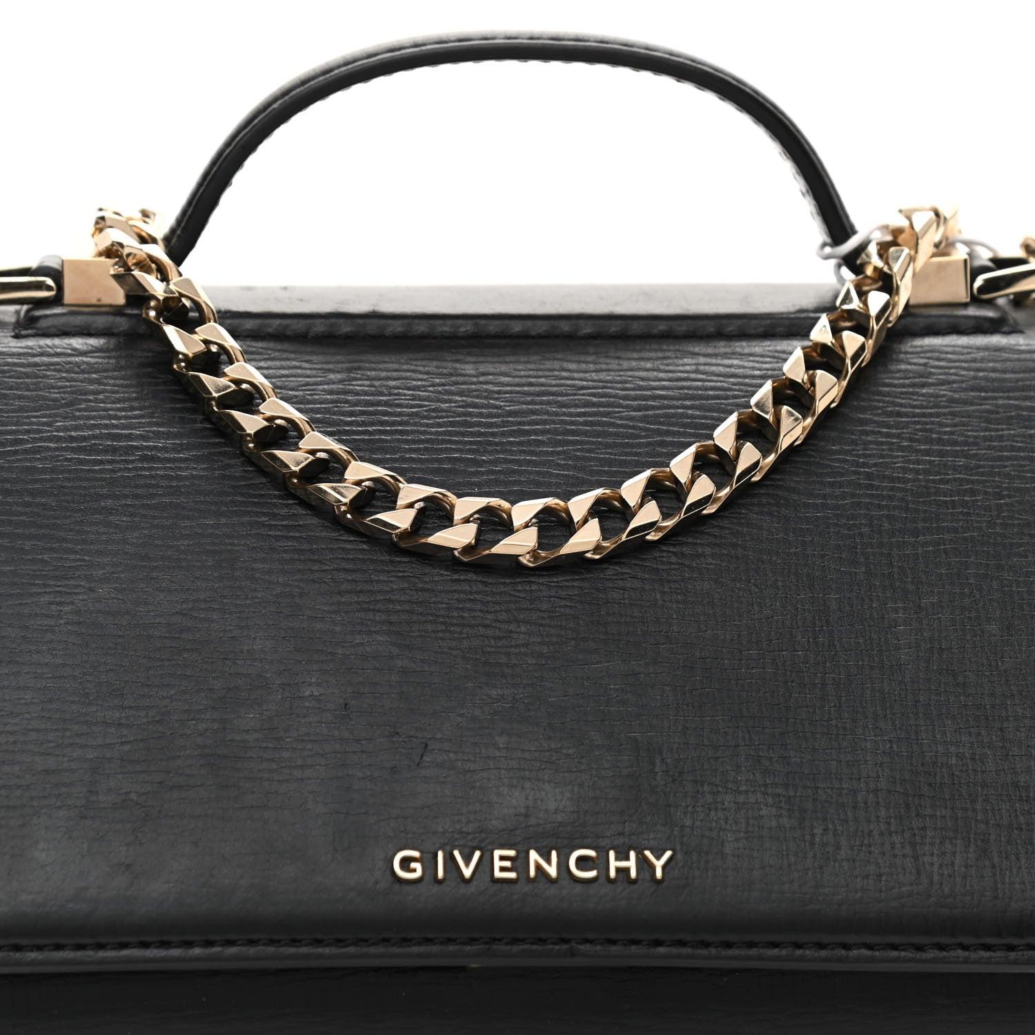 Givenchy Textured Calfskin Mini Pandora Box Chain Crossbody Bag Black 9 of 12
