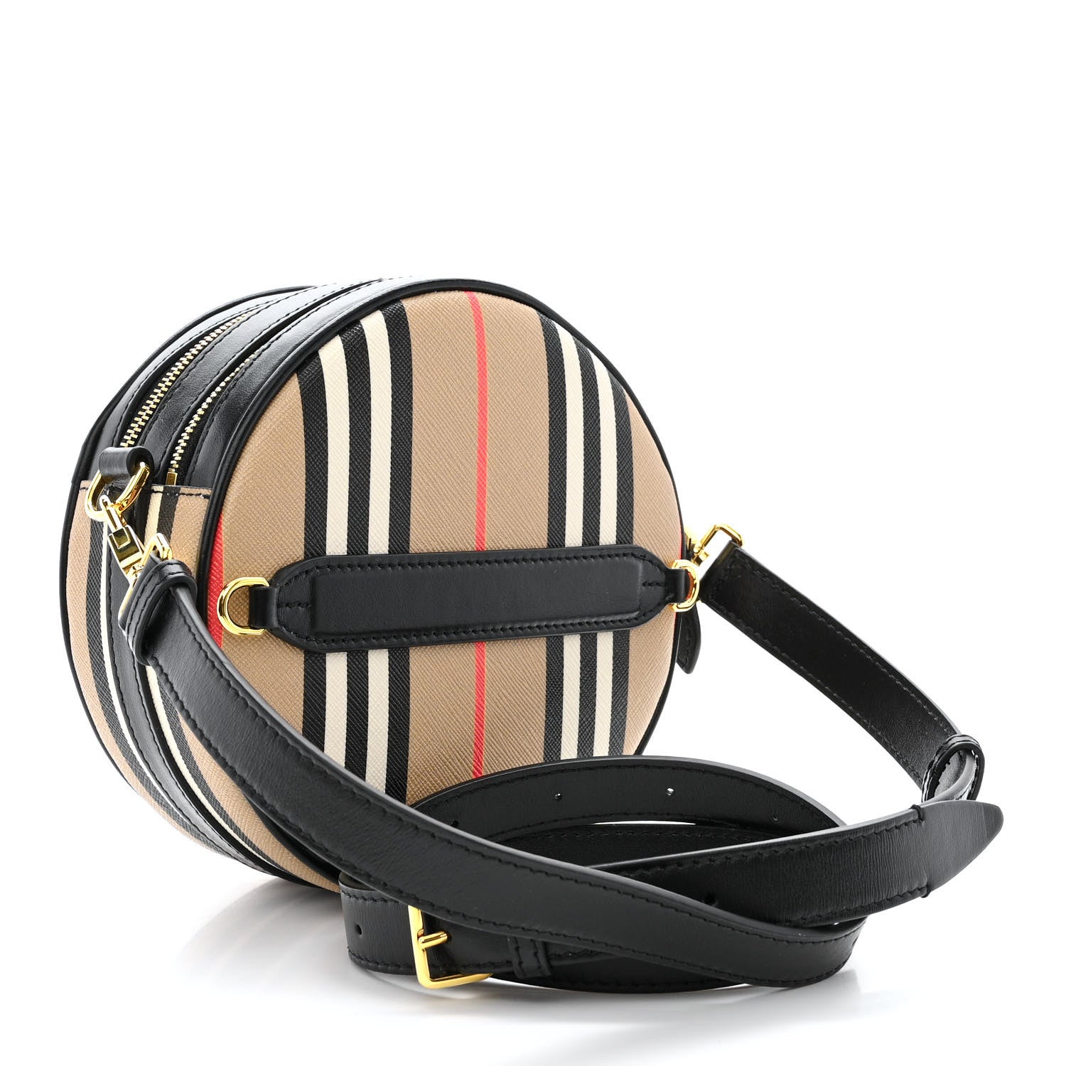 Burberry E-Canvas Calfskin Icon Stripe Louise Bag Archive Beige 3 of 11