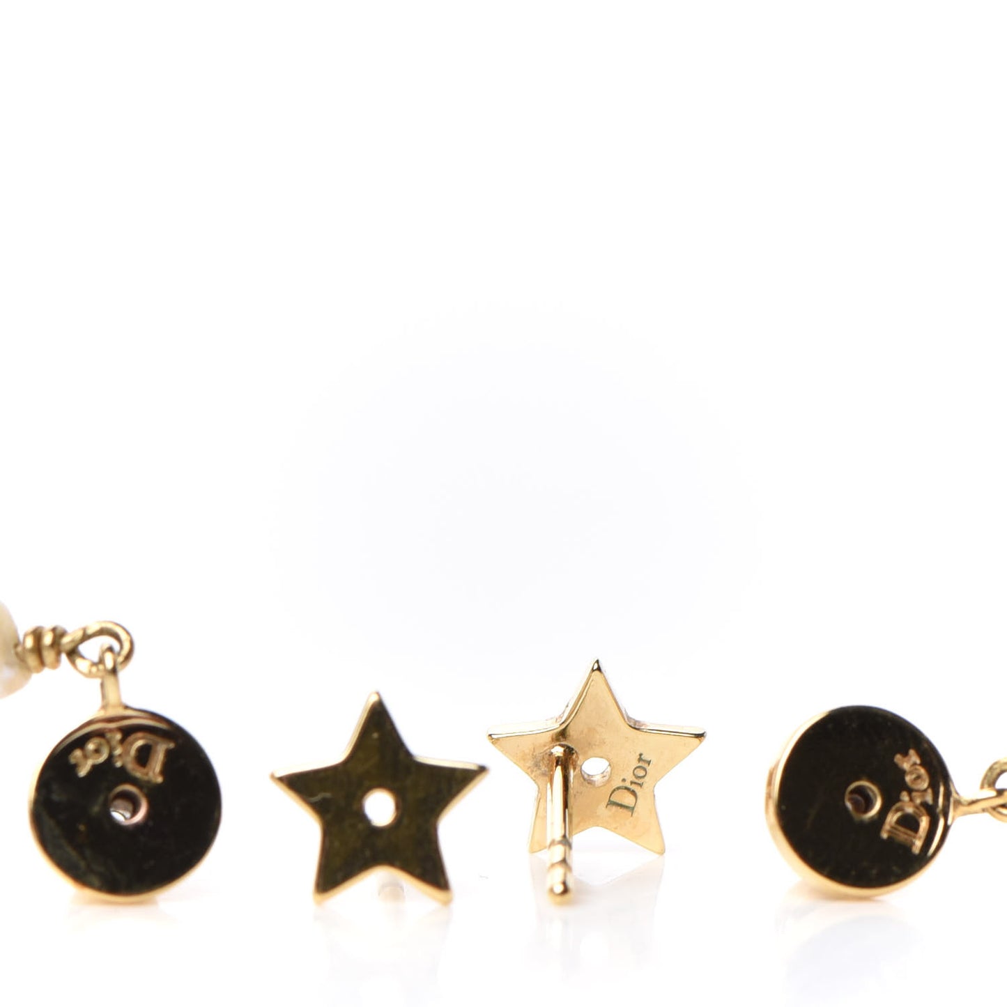 Pearl Star Earrings Gold