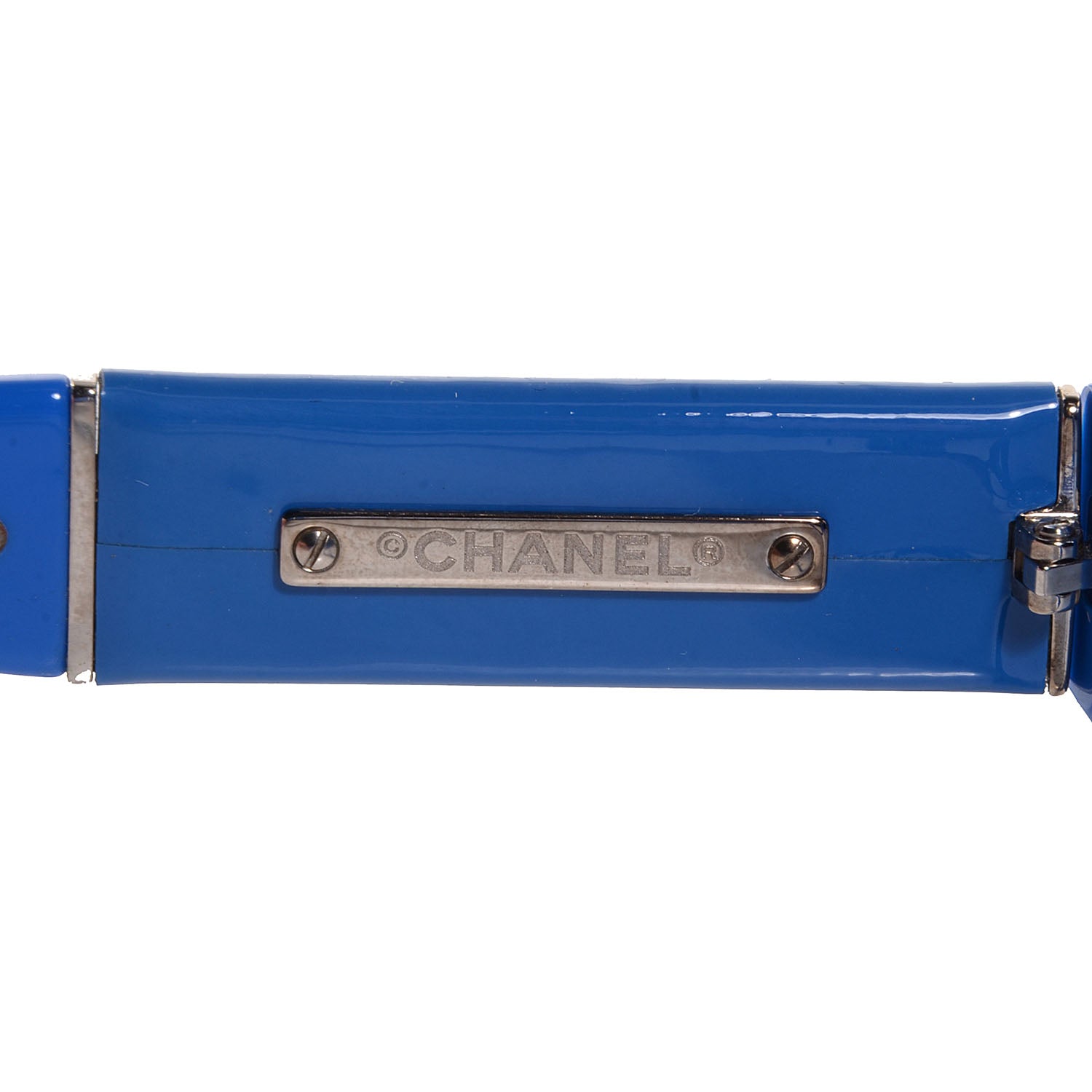 Chanel Patent Leather CC Sunglasses 5230Q Blue 5 of 6