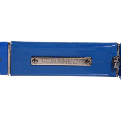 Chanel Patent Leather CC Sunglasses 5230Q Blue 5 of 6