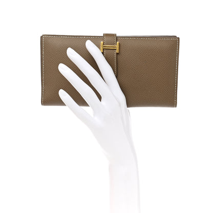 Hermes Epsom Bearn Gusset Wallet Etoupe 2 of 7