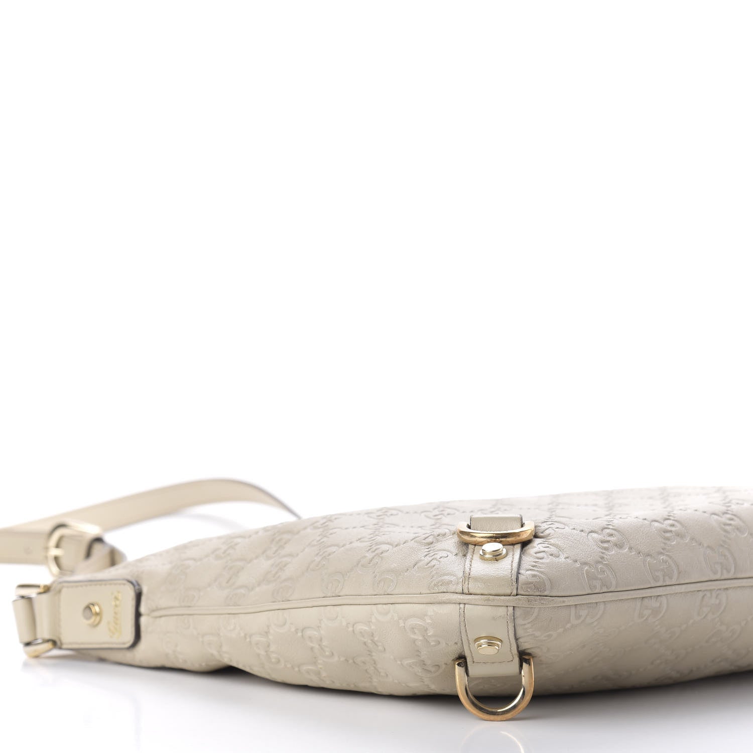 Gucci Guccissima Abbey Messenger Bag Off White 6 of 16