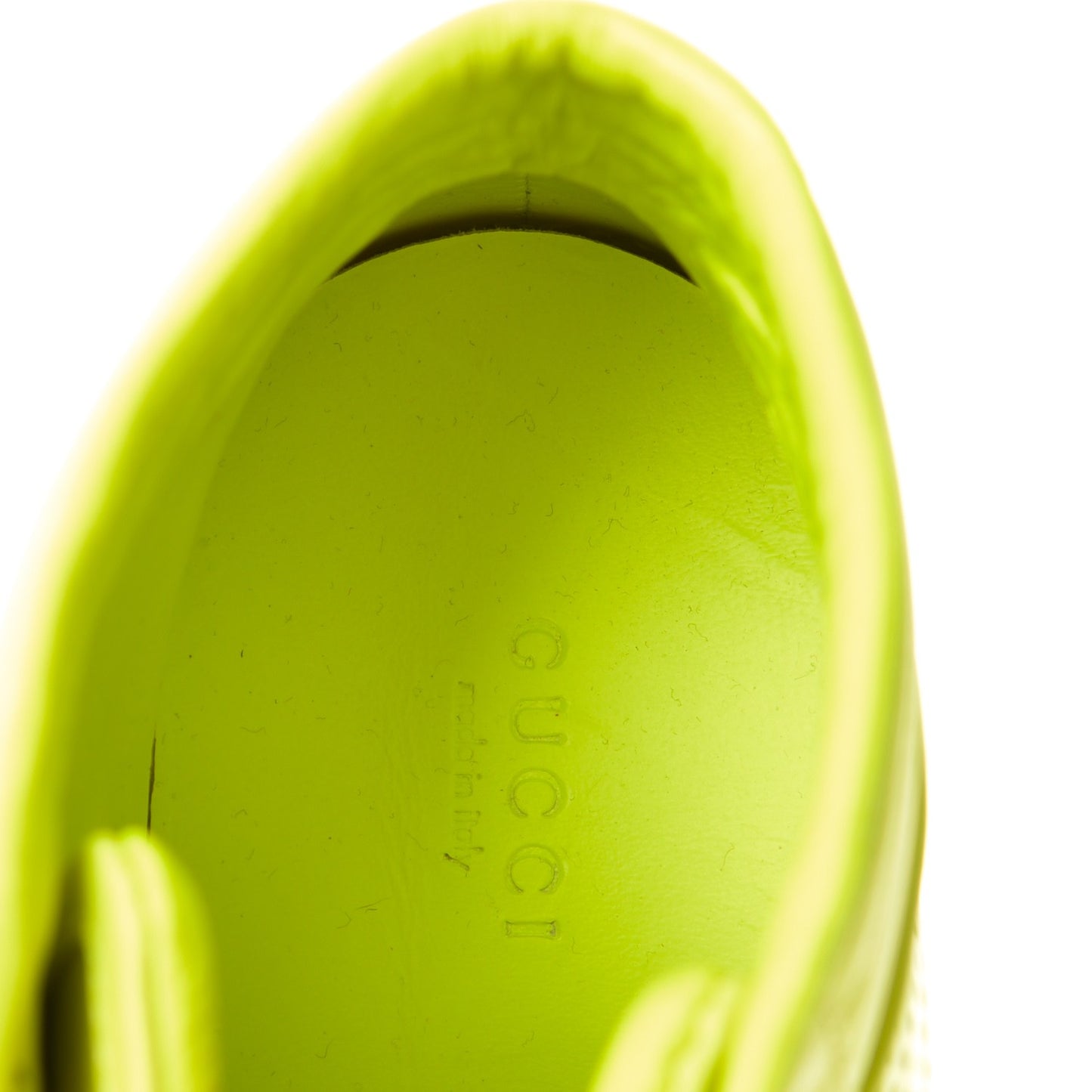 Calfskin Coda High Top Sneakers 39 Giallo Fluo