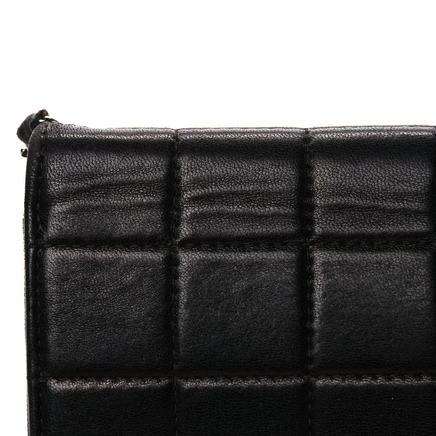 Lambskin Chocolate Bar Flap Black