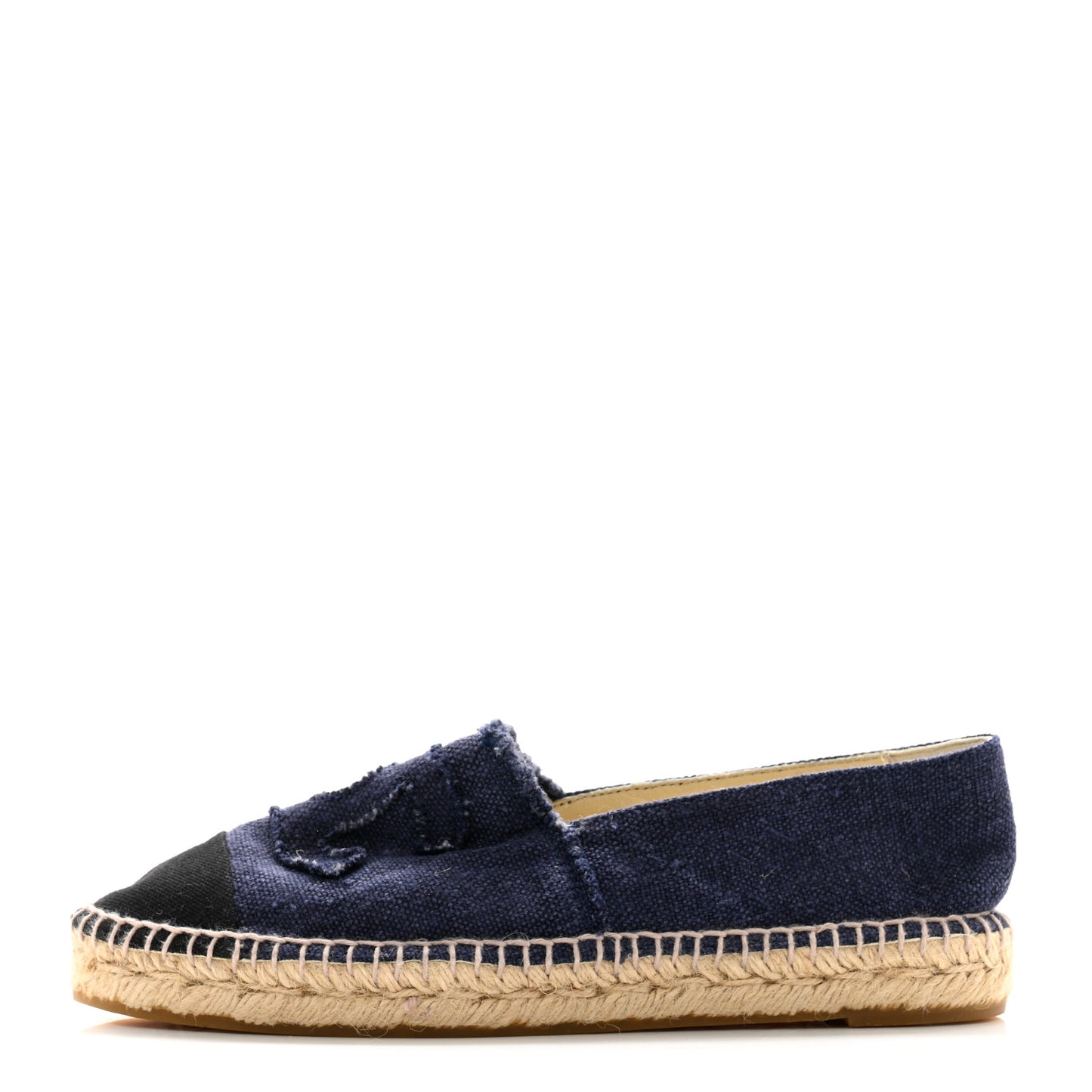 Denim Toile CC Espadrilles 40 Navy Black