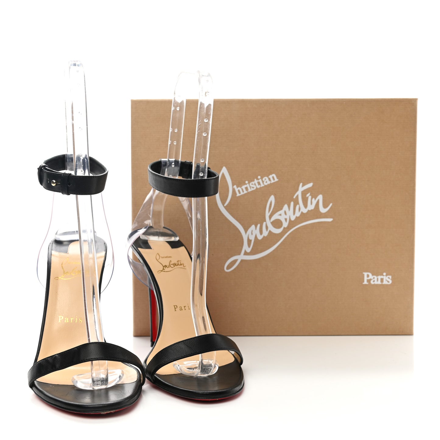 Shiny Nappa PVC Jonatina 100 Sandals 40.5 Black