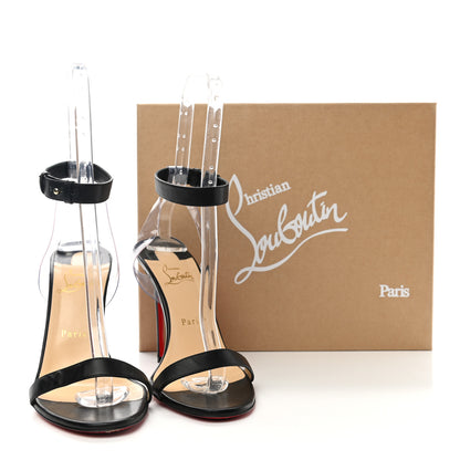 Christian Louboutin Shiny Nappa PVC Jonatina 100 Sandals 40.5 Black 10 of 10