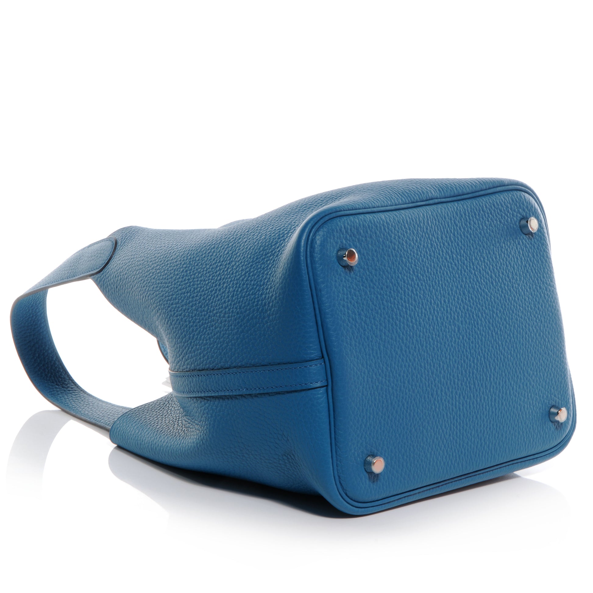 Hermes Taurillon Clemence Picotin Lock MM Bleu Izmir 4 of 8