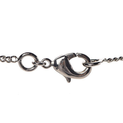 Chanel Baguette Crystal Pearl CC Lariat Necklace Silver 4 of 5